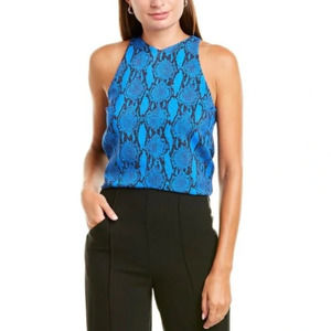 A.L.C. Blue Anise Python Print Blouse Size 0‎